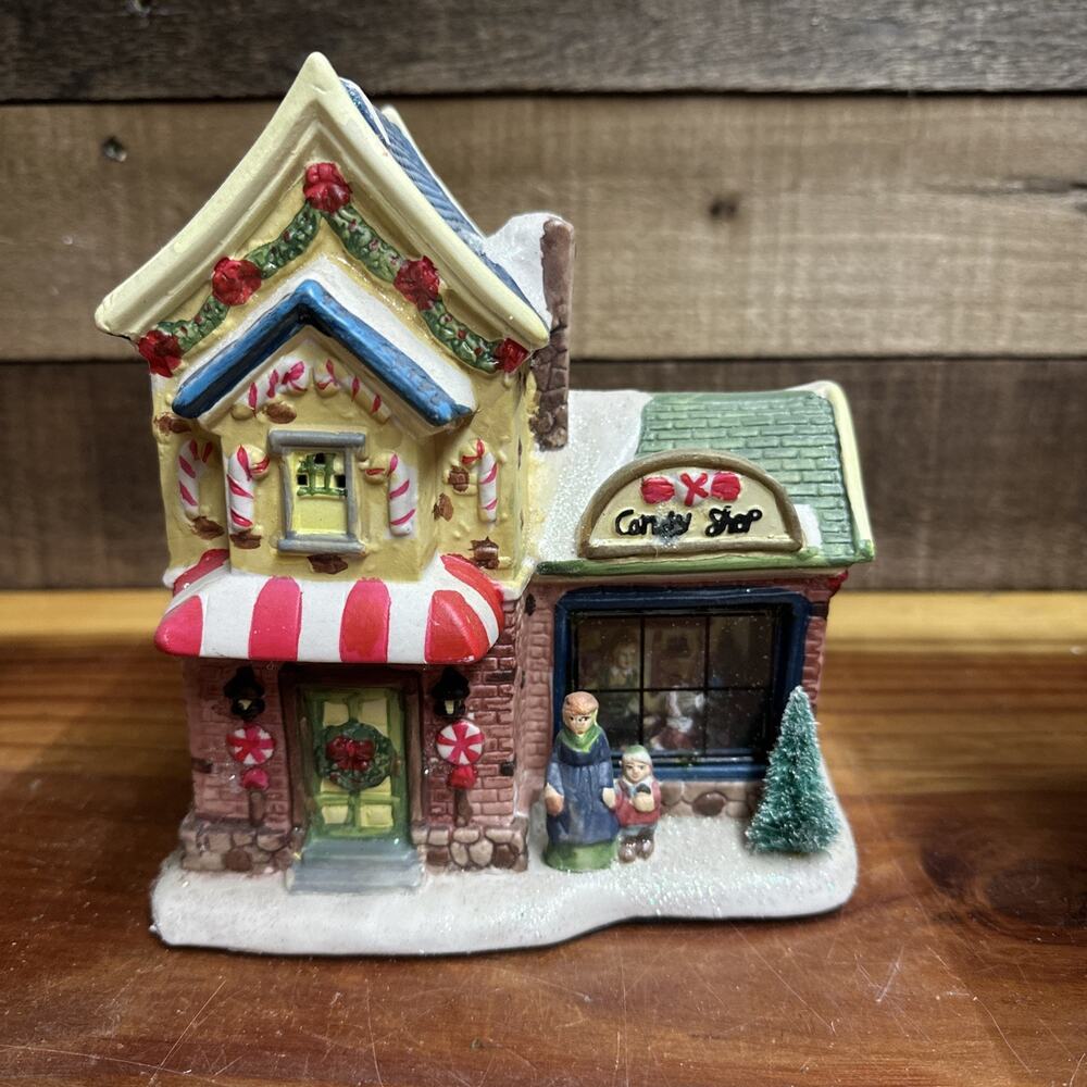 Victoria Falls Porcelain Lighted House Candy Shop Collector Series